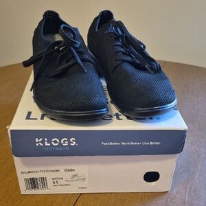 Klogs Black Knit Glide Footwear
